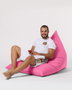 Atelier Del Sofa Pouf Grande Big Bed Rosa Exterior Impermeable Jardin 145x90x35cm